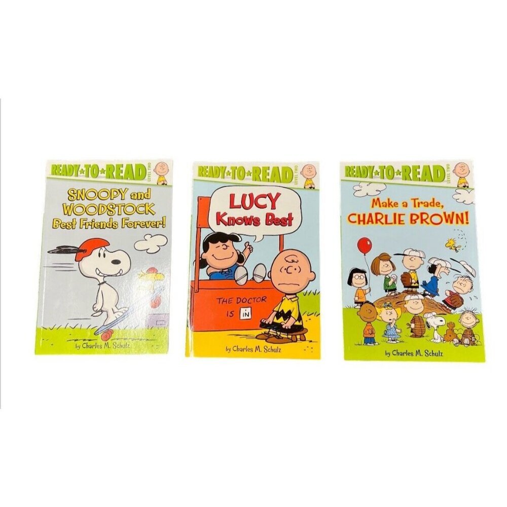 Ready‎ To Read Level Two 3-Peanuts Charlie Brown Paperback Learning Books Set